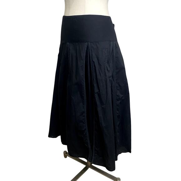 Grace Elements Pleated Whimsygoth Boho Gothic Dark Fairy Midi Skirt with Pockets - Picture 4 of 10